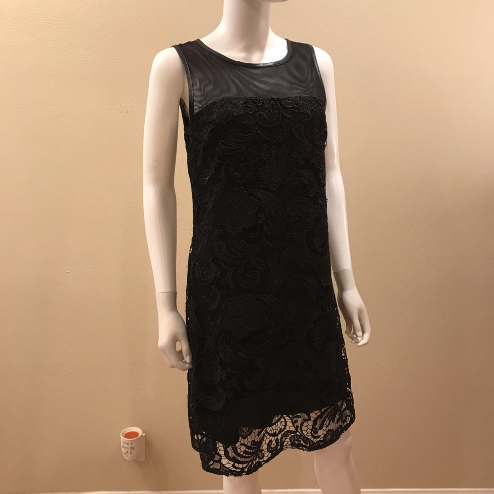 INC International Concepts Black Lace Dress Size 8 Sleeveless Formal Elegant - Picture 1 of 14